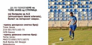 Да бидеме хумани и помогнеме, на фудбалерот Томе Јанев му се потребни средства за лекување во Русија