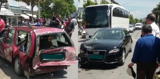 Судар на Ауди и Форд ескорт во центарот на Струмица, повредени повеќе лица