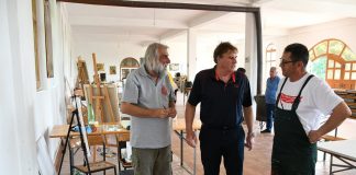 Фото – Ликовни уметници од земјава и странство творат во комплексот Св. Георгија во радовишко Ораовица