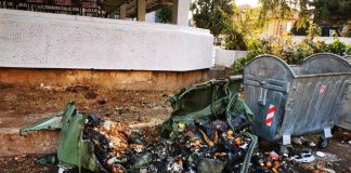 Вандализам – Пластичните контејнери во центарот на Радовиш, повторно запалени и уништени