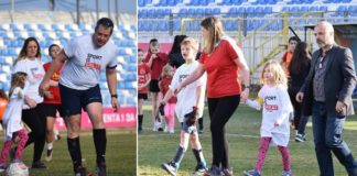 Британската амбасадорка Галивеј со синот и ќерката играше фудбал со девојките на Тиверија и повика на родова еднаквост во спортот