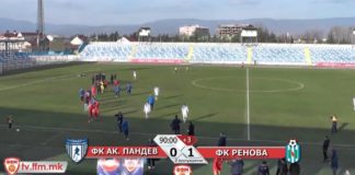 Пандевци влегуваат во опасната зона на Првата лига, пораз и од Ренова и паднаа на седмата позиција