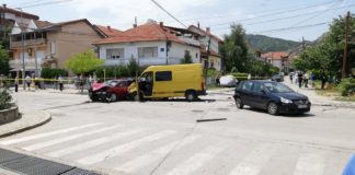 Комбе со мигранти удри во три возила на Младинска во Струмица – има и повредени (фото)