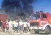 Пожар во пункт за старо железо на транзитниот пат Струмица-Валандово гореа хаварисани возила (фото)
