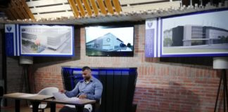 Пинда го промовираше идејното решение за нов стадион во Струмица, што би се градел на постоечкиот кој сака да го откупи