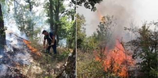 Активен пожарот на Готен кај Нивичино, заради непристапност се бара гаснење со армиски хеликоптер