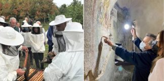 Амбасадорката на САД – Брнс ги охрабри струмичките пчелари за развој на апи туризам а го посети и манастирот во Вељуса (фото)