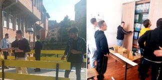 Средношколци од ,,Никола Карев” Струмица го разубавија дворот а го обновија и мебелот во службите (фото)