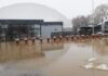 Се излеа река Струмица, поплавен спортскиот комплекс Хоризонт Турново а под вода се и други објекти и површини (фото)