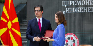 Ана Тодорова од Струмица добитник на признанието ,,Инженерски прстен” од претседателот Пендаровски