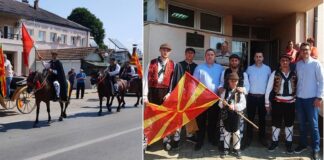 Момци од Радово општина Босилово, облечени како илинденци со коњи тргнаа кон славното Крушево ( ФОТО )