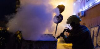 Пожар од корпа за отпадоци се проширил и зафатил помошен објект и автомобил во Струмица