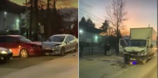 Две патнички и едно товарно возило се судрија на излезот од Струмица (фото/видео)