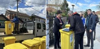 Во Гевгелија доделени нови 2096 канти и 56 контејнери за селекција на пластика, хартија и лименки