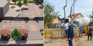 Се гради платото пред Домот на културата во Нова Маала на коe ќе има урбана опрема, фонтана, летниковци, паркинг !