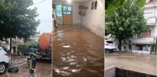 Над 60 пријави за поплавени подруми и приземни простории по обилниот дожд во Струмица