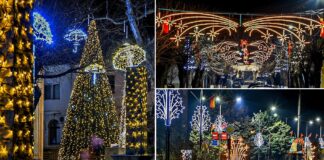 Валандово блесна во новогодишно руво со над стотина светлосни портали, фигури и новогодишни елки (ФОТО)