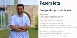 Ристо Ковачев од Струмица кој дипломираше медицина во Марибор со најдобра песна на „Збор на годината“ во Словенија