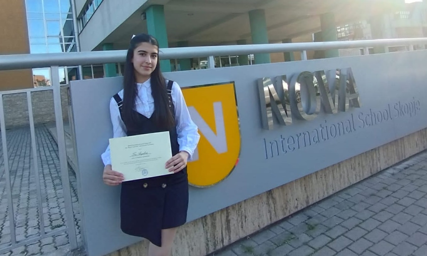 Теа Ангелова ученичка во „Гоце Делчев“ Василево ја доби стипендијата Борис Трајковски за школување во НОВА !
