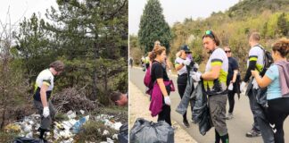 Собрани околу 70 вреќи отпад во акцијата „Чисти ридови за сите“ од повеќе локации над Струмица (фото)
