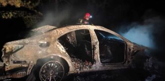 Изгоре патничко моторно возило кај ,,Двата пата“ над градот Струмица, пожарникарите спречија негово ширење