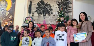 За празникот „Св. Матеј“ – вработени од УЈП донираа за децата во посебното школо ,,Св. Климент Охридски“ во Ново Село