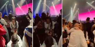 Среде концерт на Дино Мерлин во Швајцарија, пејачот Ристe Гавровски со свршенички прстен за својата сакана Оле (видео)