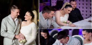 Фудбалерот Љупче Дориев и Сандра Василева осумгодишнaта врска ја круниса во брак – пред матичар кажаа ДА (фото)
