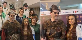 Градоначалникот на Струмица на маскенбалот со партнерката како „викинзи“ и со порака дека нема откажување ! (ФОТО)