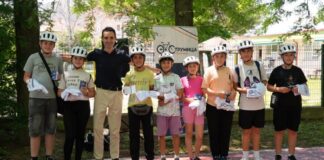 Осум ученици од Струмица со максимални 100 поени на тестирањето за велосипедско и сообраќајно образование со посебен акцент на безбедноста