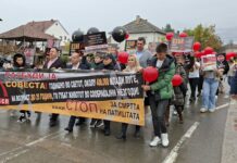 Ученици од Босилово маршираа и порачаа „Разбуди ја совеста – кажи СТОП за смртта на патиштата“ (ФОТО)