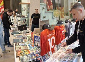 Сликички, картички, албуми со фудбалери од земјава и странство вредни илјадници евра, изложени во Хотел Пандев во Струмица