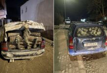 Струмичката полиција денеска во Ангелци и Василево заплени пет запрежни и две моторни возила полни со огревно дрво