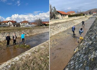 Жители на Сушево самоиницијативно го чистеа од треви и наноси „Сушевски порој“ – Сакаме да ни изгледа убаво, кажаа тие ! (ФОТО)