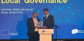 Општина Струмица доби признание од ЕУ за проектот „Вело Струмица“, наградата ја прими градоначалникот Петар Јанков (ВИДЕО)