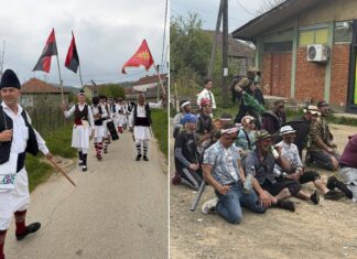 ФОТО: Во струмичко Костурино прикажана традицијата – борба меѓу џамалџии и разбојници, како потсетник како сами си го бранеле селото