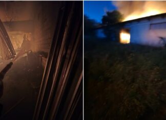 Изгаснат е пожар во објект на поранешна текстилна фабрика во Радовиш – причинета е голема штета
