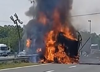 Видео: Струмичанец кој возел за кумановска фирма загина во страшната несреќа во Хрватска во камионот кој се запалил