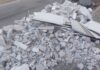 Реновирал и градежниот шут го оставил на тротоар на ул „Кољо Орцев“ во Струмица, инспекторите му изрекоа прекршочни глоби
