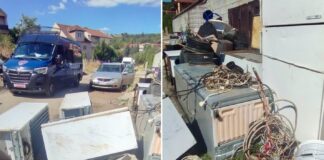 Инспектори од Општина Струмица на Антон Панов затекнале лица со камиони отпад од стари електрични предмети за да вадат метали, повикана полиција