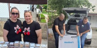 Наталија и Маре од Вељуса, заработката од Црешијадата ја донираа и со помош на Кире обезбедија клима за Заводот во Банско