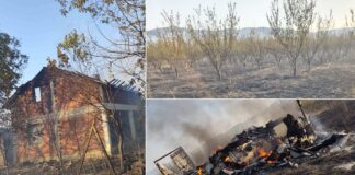 Пожарот кој ја зафати месноста Софилар кај Струмица предизвика штети – има изгoрено објекти, насади, механизација (ФОТО)